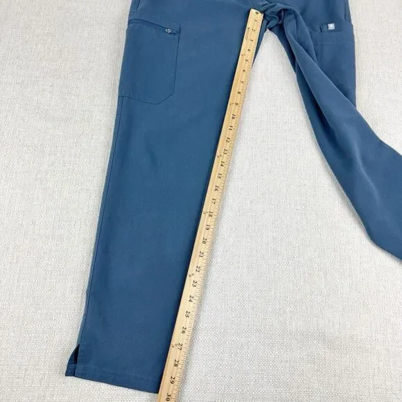 FIGS Yola Yoga Waistband Scrub Pants Womens Small Blue Dark Harbor W22SW2023 - Picture 12 of 16